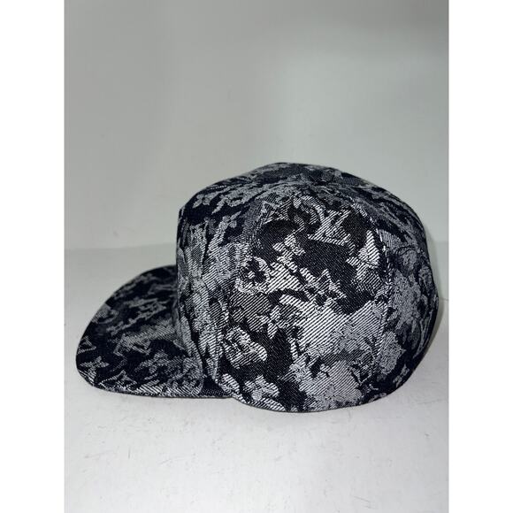Louis Vuitton Monogram Tapestry Blue Grey LV Logo Sun Cap Baseball Hat 58cm - Picture 7 of 9